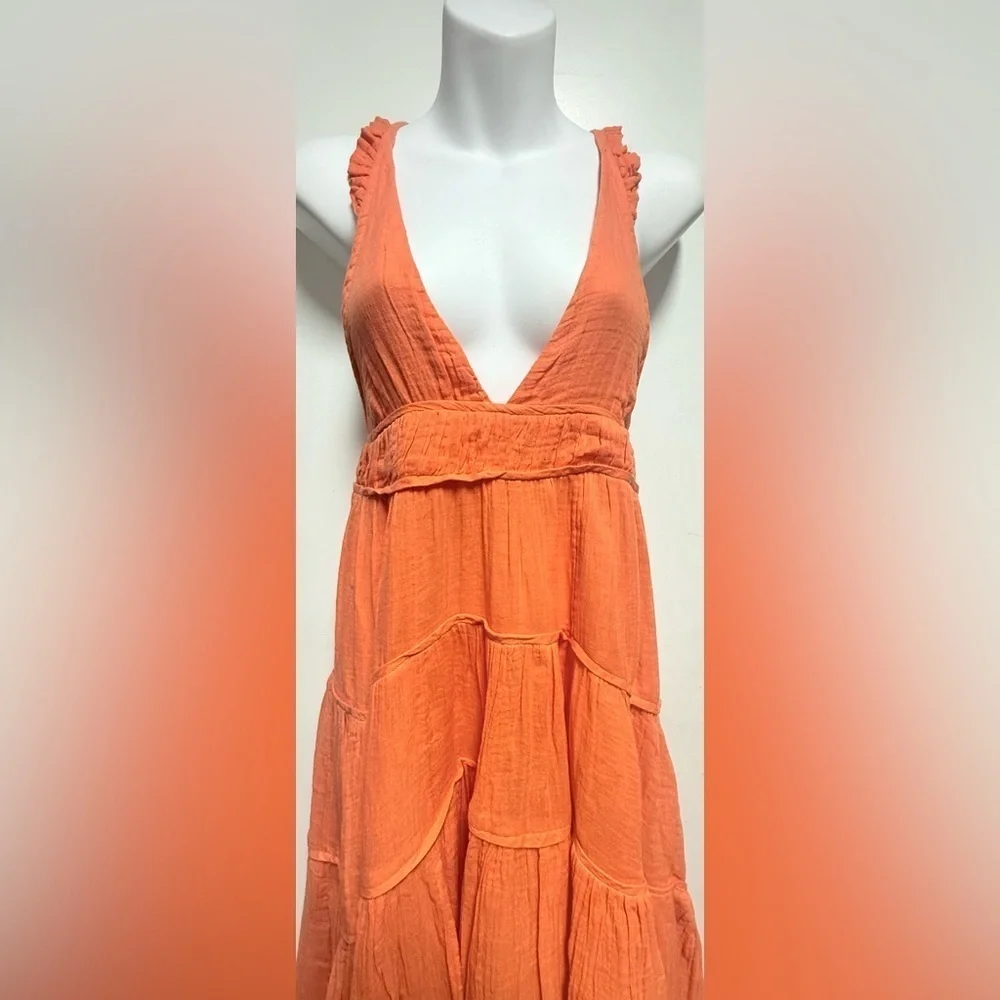 Anthropologie Celandine Sleeveless Plunge Midi Dress in Princeton,